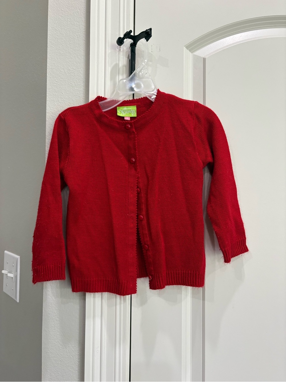 Classic Whimsy red button up cardigan sweater in girls size 5 GUC